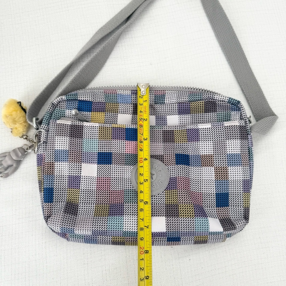 Kipling Keefe Checkered Multi Color Pattern Cross… - image 5